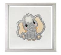 Trimits Mini-Kreuzstich-Set, 13 x 13 cm, Elefant