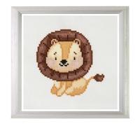 Trimits Mini-Kreuzstich-Set, 13 x 13 cm, Löwe