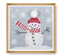 Trimits Mini-Kreuzstich-Set, 13 x 13 cm, Schneemann