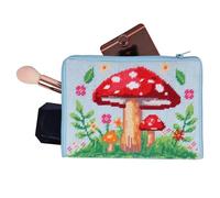 Trimits Nähen Sie Ihr eigenes Kosmetik-Täschchen Set - Halbstich, Wandteppich, Kreuzstich, Make-up, Reise-Essentials-Beutel - Fliegenpilz