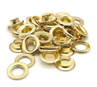 Trimming Shop 10mm Ösen Mit Scheiben, Langlebig Eisen Tüllen für Lederwaren, Schleifen, Haken, Kunst & Basteln Projekte, Bekleidung, Scrapbooking, 100pcs - Gold, 10mm