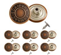 Trimming Shop 19 mm Ersatz-Jeansknöpfe, langlebiger Reißverschluß, keine Nähknöpfe mit Rückennieten, für Jeans, Jacken, Röcke, antik, 20-teiliges Set