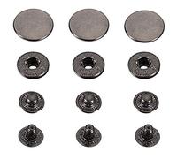 Trimming Shop 20 mm S-Federdruckknöpfe, 4-teilig, langlebig und leicht, Metall-Druckknöpfe für Heimwerker, Lederwaren, Jacken, Reparatur-Kleidung, Geldbörsen, Gunmetal, 10 Stück