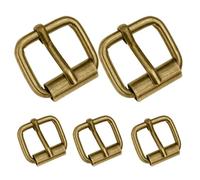 Trimming Shop 20mm quadratische Metallschnallen aus Bronze für Schuhe, Stiefel, Taschen & Accessoires, Lederhandwerk, Gurtband - robust, leicht, Packung mit 5