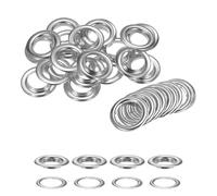 Trimming Shop 20mm Silber Eisen Ösen mit Unterlegscheiben für Poolabdeckungen, Plane, Vinyl Banner, Yogamatte, Kunst und Handwerk, DIY Projekte, 50 Stück