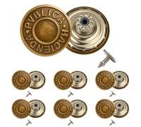 Trimming Shop 25 mm Ersatz-Jeansknöpfe, langlebiger Reißverschluß, Knöpfe mit Rückennieten, für Jeans, Jacken, Röcke, Bronze, 20-teiliges Set