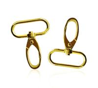 Trimming Shop 25mm Bag Hook Gold Buckle Trigger-Karabinerhaken für Gurtbandriemen, Rucksack, Verschlüsse, Haustierhalsbänder und Taschenzubehör, robust, leicht, 2 Stück