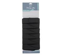 Trimming Shop 25mm Breit Schwarz Elastisch Band Zum Nähen und Handwerk - Spule Elastisch Flach Band für Bekleidung - Dehnbar Schnur für Röcke und Hosen Hosenbund - Schwarz, schwarz, 1 Metres