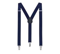 Trimming Shop 25mm Breit Unisex Elastisch Straps Marineblau Farbig Uni Verstellbare Hosenträger für Hosen Jeans und Shorts
