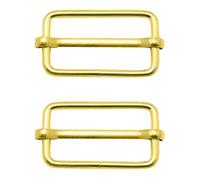 Trimming Shop 38-mm-Triglide-Gold-Schließe für Gurtbandriemen, Rucksack, Verschlüsse, Halsbänder und Zubehör für Taschen, strapazierfähig, leicht, 2 Stück