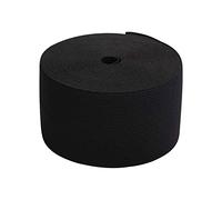 Trimming Shop 75 mm breites flaches Gummiband, dehnbares Taillenband, elastische Schnur zum Nähen von Kleidung, Kleidungsstücken, Schneidern, DIY Bastelprojekten, Schwarz, 5 Meter