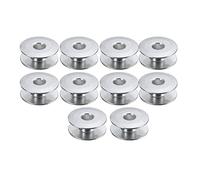 Trimming Shop Aluminium-Nähmaschinen-Spulen-Spule universell passend für die meisten Marken Brother, Singer, Janome, Newhome, Juki, Consew, hauptsächlich für Haushalt, Nähmaschinen, Silber, 10 Stück
