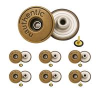 Trimming Shop Bronze 20mm Metall Jeans Knöpfe Tack Verbindungen mit Rücken Pin für Bekleidung Reparatur, Jeans, Jacken - 100, Jeans Buttons ONLY