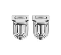 Trimming Shop Catch Tuck Lock Verschluss Schnalle Geldbörse Schließer Daumenschloss für Ledertasche, Geldbörse, Handtasche, Scrapbooking, Kunst & Handwerk, DIY-Projekte, Silber, 26 mm, 2 Stück