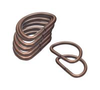 Trimming Shop D-Ring-Verschlüsse aus Nicht geschweißtem Metall, strapazierfähig, für Handtasche, Rucksack, Gurtband, Geldbörse, Hundehalsbänder, Gürtel, Heimwerkerzubehör, 25 mm, Kupfer, 10 Stück