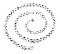 Trimming Shop Damen Metallkette Anhänger Gürtel Strass Nieten Bund Verschluss Stylisch Verschluss für Mode Zubehör, Freizeit Formell Und Western Outfits
