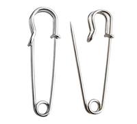 Trimming Shop Große Sicherheitsnadeln aus Edelstahl, XL, Sicherheitsnadeln, stark, strapazierfähig, für Handwerk, Wäschesack, Decken, Vorhänge, Schmuck, Kostüm, 50 mm, 2 Stück