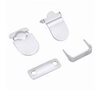 Trimming Shop Haken- und Stegverschluss für Hosen & Röcke, nähfreie Hosenhaken, Metall-Verschlüsse, Silber, 10mm