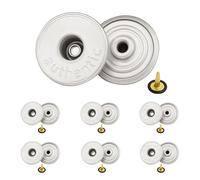 Trimming Shop Messing Jeans Knopf mit Rückenstift, 20 mm Nicht nähende Denim-Knöpfe, austauschbarer Knopf für Reparaturjacken, Hosen, Heimwerker-Projekte, Jeans, Hosen - Silber, 10 Stück