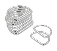Trimming Shop Nicht geschweißte Metall-D-Ring-Befestigungselemente Langlebige Schnallen für Handtasche, Gurtband, Geldbörse, Hundehalsbänder, Gürtel, DIY-Projekte, 25mm, Silber, 20 Stück