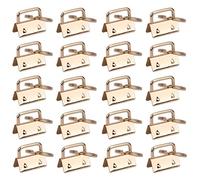Trimming Shop Schlüsselanhänger Hardware Gold 25 mm Set mit 20 Stück Schlüsselanhänger Klemmen Lanyard Armband Schlüsselanhänger mit Metall Spaltring für Gurtband Band Ledergürtel