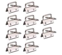 Trimming Shop Schlüsselanhänger Hardware Silber 25 mm Set mit 10 Schlüsselanhänger Klemmen Lanyard Armband Schlüsselanhänger mit Metall Spaltring für Gurtband Band Ledergürtel