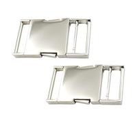 Trimming Shop Schnellverschluss-Metallschnallen, verstellbare Gurtschnalle für Haustierhalsbänder, Taschen, Rucksäcke, Campingzubehör, Gepäck, Silber, 30 mm, 2 Stück