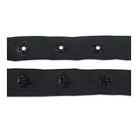 Trimming Shop Schwarz Druckknopf Band mit Presse Niete Band für Babys Overalls, Toddles Kleidung, Nähen Klein Gewebe - schwarz, 1 m