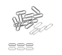 Trimming Shop Set Of 50 - Oval Ösen Tülle mit Unterlegscheiben für Stoff, Leder, Handtaschen, Schnallen, Banner Machen, Basteln - silber, 20 mm