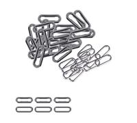 Trimming Shop Set Of 50 - Oval Ösen Tülle mit Unterlegscheiben für Stoff, Leder, Handtaschen, Schnallen, Banner Machen, Basteln - Gun Metal Black, 25 mm