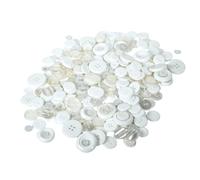 Trimz Knöpfe aus Kunststoff und Metall, verschiedene Formen und Größen, 250 g, Weiß