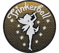 TRINKERBELL Aufnäher/Aufbügler Tinkerbell Patch zum annähen | Prosecco Trinker Junggesellenabschied T-shirt Bügelbild JGA Mädelstrip Hochzeit Team Braut Prinzessin Geschenk Frauen 80x80mm