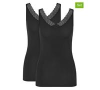 Triumph Feel of Modal Tank Top 2P Black