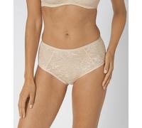 Shapingslip TRIUMPH "Amourette Charm", Damen, Gr. 40, beige (creamy dream), Microtouch, Obermaterial: 76% Polyamid, 24% Elasthan, figurbetont, Unterhosen, Stretch-Spitze, hüftig geschnitten, leicht fo
