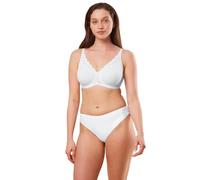 Minimizer-BH TRIUMPH "Amourette", Damen, Gr. 75, Cup C, weiß, Microtouch, Obermaterial: 68% Polyamid, 32% Elasthan, unifarben, BHs Minimizer-BH, verkleinert die Brust optisch, Spitzenakzente (16773259