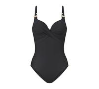 Badeanzug TRIUMPH "Summer Twist", Damen, Gr. 40, Cup E, schwarz, Microfaser, Obermaterial: 77% Polyamid, 23% Elasthan, Badeanzüge Badeanzug, Eleganz und Komfort (19222150-40) schwarz