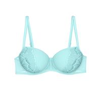 Balconette-BH TRIUMPH "Palina Moonlight Kiss", Damen, Gr. 75, Cup G, capri blau, Spitze, Obermaterial: 54% Polyester, 32% Polyamid, 14% Elasthan, BHs Balconette-BH, Triumph x Palina Rojinski, gefütter
