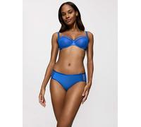 Bügel-BH TRIUMPH "Palina Cosmic Heartbeat WH", Damen, Gr. 85, Cup B, illumines blau, Mesh, Microtouch, Obermaterial: 70% Polyamid, 19% Polyester, 11% Elasthan, elegant, BHs, Triumph x Palina Rojinski 