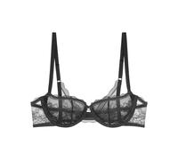 Balconette-BH TRIUMPH "Comfort Allure", Damen, Gr. 70, Cup E, schwarz, Microtouch, Obermaterial: 66% Polyamid, 24% Polyester, 10% Elasthan, BHs Balconette-BH, Komfort-Bügel, verzierte Träger, Spitze,