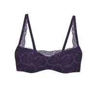 Balconette-BH TRIUMPH "Body Make-Up Illusion Lace", Damen, Gr. 85, Cup D, blau (prussian blau), Microtouch, Obermaterial: 51% Polyamid, 37% Polyester, 12% Elasthan, BHs Balconette-BH, Komfort Bügel, g