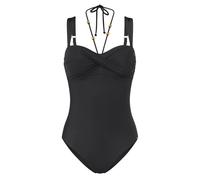 Badeanzug TRIUMPH "Summer Twist OPD 01", Damen, Gr. 38, Cup C, schwarz, Microfaser, Obermaterial: 77% Polyamid, 23% Elasthan, Badeanzüge Badeanzug, Eleganz und Komfort (44832962-38) schwarz