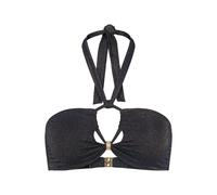 Bandeau-Bikini-Top TRIUMPH "Summer Sunset Bandeau", Damen, Gr. 40, Cup C, schwarz, Glitzergarne;Microfaser, Obermaterial: 70% Polyamid, 16% metallisierte Fasern, 14% Elasthan, Bikini-Oberteile, weiche