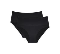 Maxislip TRIUMPH "Soft Sculpt", Damen, Gr. 36, schwarz, Obermaterial: 86% Polyamid, 14% Elasthan, körpernah, Unterhosen, nahtlos, formende Passform, Rundstrick, hoher Beinausschnitt (87697118-36) schw