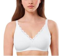 Minimizer-BH TRIUMPH "Amourette N01", Damen, Gr. 90, Cup C, weiß, Microtouch, Spitze, Obermaterial: 75% Polyamid, 25% Elasthan, unifarben, elegant, BHs, verkleinert die Brust optisch um eine Cup-Größe