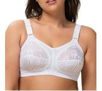Triumph Bügelloser BH Doreen, ohne Bügel mit Spitze 105, Cup E weiß Damen BHs Damenwäsche 105, Cup E weiß