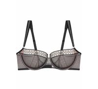 Bügel-BH TRIUMPH "Palina Cosmic Heartbeat WH", Damen, Gr. 85, Cup D, schwarz, Mesh, Microtouch, Obermaterial: 70% Polyamid, 19% Polyester, 11% Elasthan, elegant, BHs, Triumph x Palina Rojinski (507209