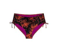 Bikini-Hose TRIUMPH "Summer Palm Maxi", Damen, Gr. 36, N-Gr, rot (braun, schwarz combination), Microfaser, Obermaterial: 55% Polyamid, 45% Elasthan, Badehosen Bikini-Hose, weich und formend (21740149-