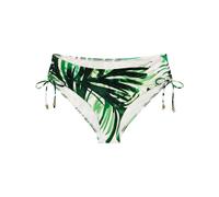 Bikini-Hose TRIUMPH "Summer Palm Midi 01", Damen, Gr. 36, N-Gr, grün combination, Microfaser, Obermaterial: 55% Polyamid, 45% Elasthan, Badehosen Bikini-Hose, weich und formend (36585044-36) grün comb