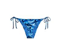 Bikini-Hose TRIUMPH "Midnight Swim Tai", Damen, Gr. 38, N-Gr, blau (blau combination), Microfaser, Obermaterial: 82% Polyamid, 18% Elasthan, Badehosen Bikini-Hose, weich und glänzend (93191751-38) bla