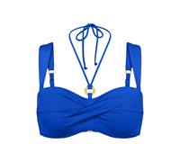 Balconette-Bikini-Top TRIUMPH "Summer Twist DP", Damen, Gr. 42, Cup B, blau (racing blau), Microfaser, Obermaterial: 77% Polyamid, 23% Elasthan, Bikini-Oberteile, Eleganz und Komfort (73484651-42) rac